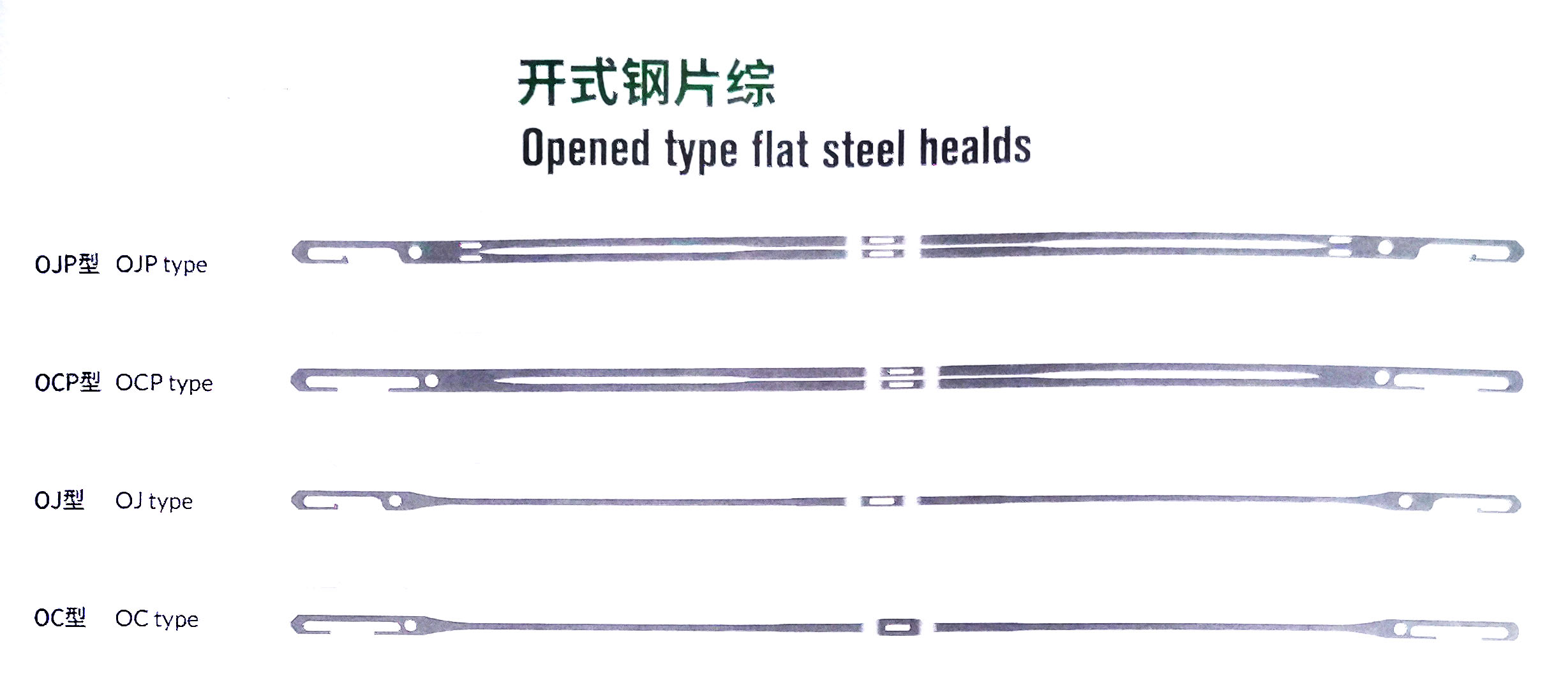 开式钢片综Opened type flat steel healds